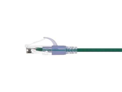 Monoprice Cat6A 3ft Green 10-Pk Patch Cable UTP 30AWG 10G Pure Bare Copper Snagless RJ45 SlimRun Series Ethernet Cable