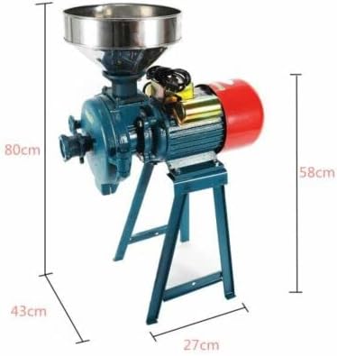 Electric Grain Mill Grinder 110V 2200W Commercial Corn Grinder Heavy Duty Feed Flour Mill Dry Grinding Machine for Cereals Corn Grain Coffee Wheat with Funnel