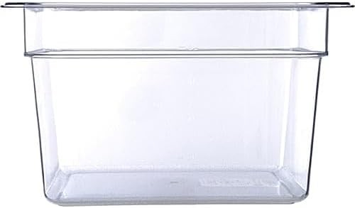 Carlisle FoodService Products Storplus 1/2-Size Food Pan for Catering, Buffets, and Restaurants, Polycarbonate, 8 Inches Deep, Clear