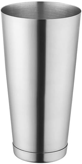 28 oz Stainless Steel Cocktail Shaker Tin, Silver, Full Size, 7 Inches Height, Dishwasher Safe, Professional Bar Tool