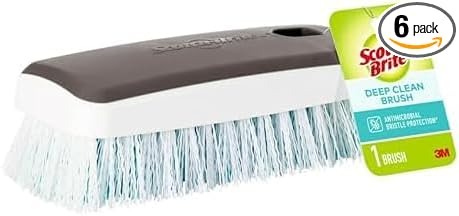 Scotch-Brite Deep Clean Brush | For Tile Floors and Walls | For Shower and Tubs | Pack of 6