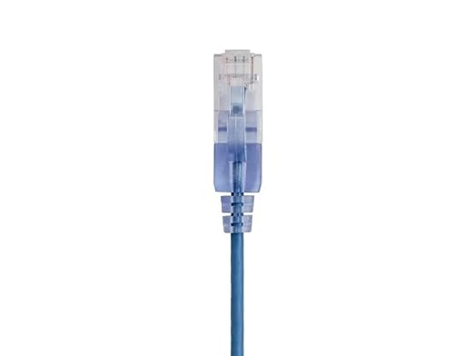 Monoprice Cat6A 14ft Blue Patch Cable UTP 30AWG 10G Pure Bare Copper Snagless RJ45 SlimRun Series Ethernet Cable