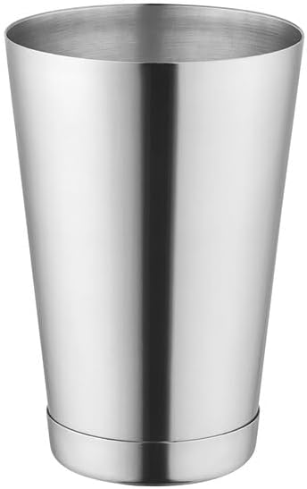 18 oz Stainless Steel Cocktail Shaker Tin, Silver, Half Size, 5.25 Inches Height, Dishwasher Safe, for Mixing Drinks