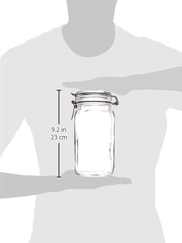 Bormioli Rocco Fido 3-Piece Set Food Storage - Pasta and Cookie Jars - Hermetically Sealed - Retains Freshness - Organizing small (17), medium(33), and large(50) Jars, clear (149740S06021990)