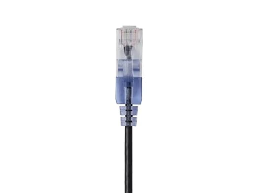 Monoprice Cat6A 50ft Black Patch Cable UTP 30AWG 10G Pure Bare Copper Snagless RJ45 SlimRun Series Ethernet Cable