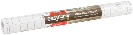 EasyLiner Clear Adhesive Shelf Liner for Cabinets, Cupboards & Protective Covering - Peel and Stick Shelf Liner Easy to Cut & Fit - Self- Adhesive & Removable - 20" x 30 Feet - 1 Roll
