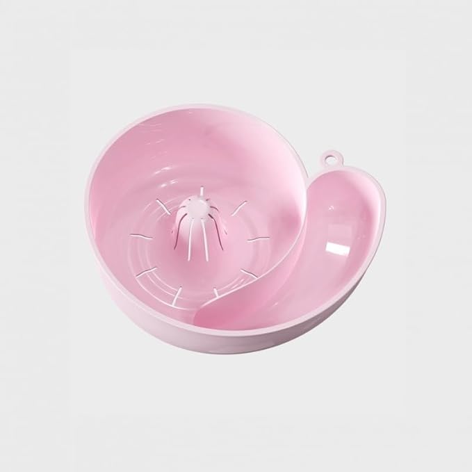 Snail Shape Kitchen Drip Basket, Beige Plastic Colander for Fruits and Vegetables, Decorative Design