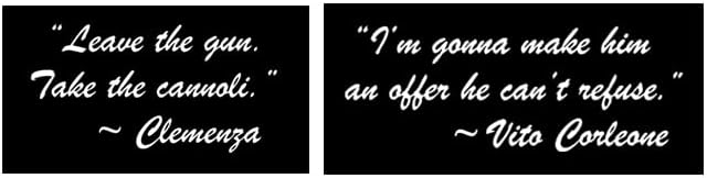 Official Godfather Etched Whiskey Glass Set - with Logo & 2 Unique Quotes - Premium Quality, Handcrafted Glassware, 11 oz. A Perfect Collectible Rocks Glass Set