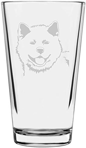 Akita Custom Personalized Dog Themed Etched All Purpose 16oz Pint Glass