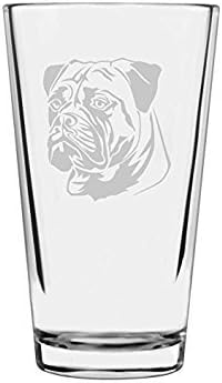 Bullmastiff Custom Personalized Dog Themed Etched All Purpose 16oz Pint Glass