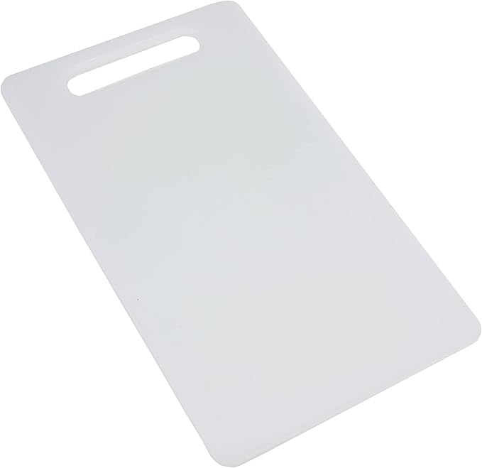 Chef Craft Basic Solid Plastic Cutting Board, 13 x 8 inch, White