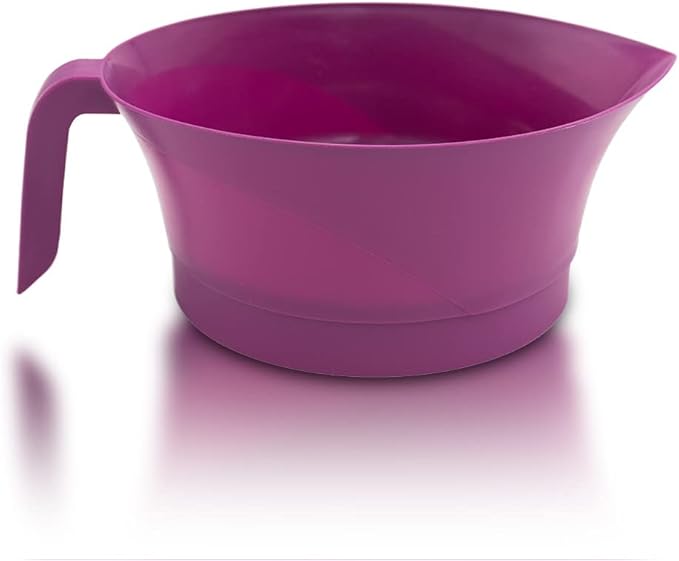 Colander Grease Strainer With Handle And Container, Catch Bowl With Lid 3 Piece Strain Set | Strains Ground Beef, Bacon & Pasta | Safe Kitchen Gadget BPA Free | Made In The USA (Purple)