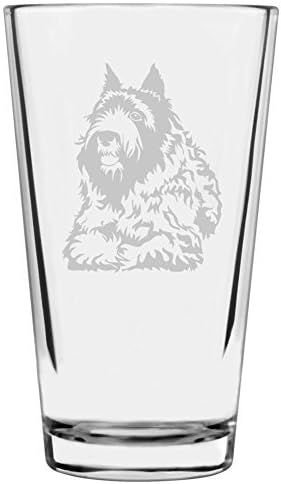 Bouvier des Flandres Custom Personalized Dog Themed Etched All Purpose 16oz Pint Glass