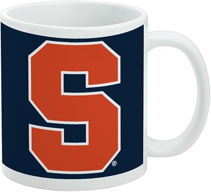 Syracuse University Logo Ceramic Coffee Mug, Novelty Gift Mugs for Coffee, Tea and Hot Drinks, 11oz, White