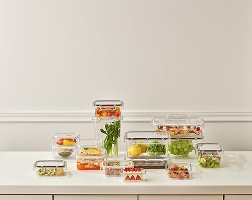 Airtight Food Storage Container With Lid (87.9 oz) BPA-Free | Meal Prep | Microwave, Freezer and Dishwasher Safe | Leak-Proof | Kitchen Fridge Organizer Boxes | lids airtight sealing
