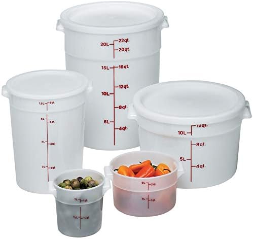 Cambro RFS6148 Round Storage Container, 5.7 L Capacity, White