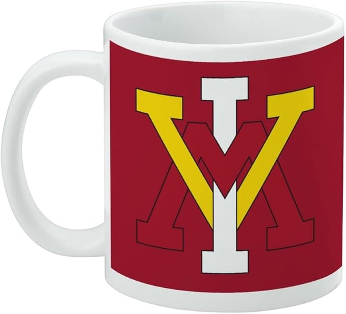 Virginia Military Institute Primary Logo Ceramic Coffee Mug, Novelty Gift Mugs for Coffee, Tea and Hot Drinks, 11oz, White