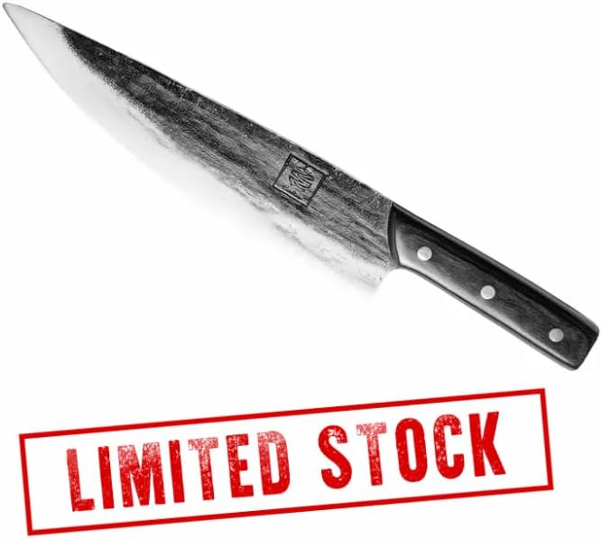 COOLINA Alpha Duo Knife Set - Lixy Cleaver & Tungsten XL Chef Knife, Hand-Forged High-Carbon Steel, Razor-Sharp, Full Tang, Ergonomic Handle