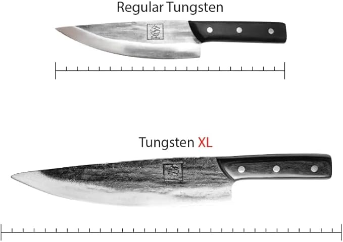 COOLINA Alpha Duo Knife Set - Lixy Cleaver & Tungsten XL Chef Knife, Hand-Forged High-Carbon Steel, Razor-Sharp, Full Tang, Ergonomic Handle