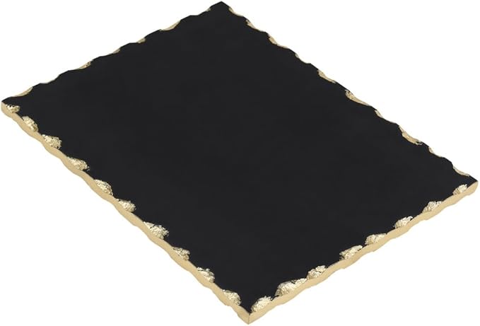 Godinger Marble Cutting Board, Serving Board, Cheese & Carving Board with Gold Rim - for Fruits, Vegetables, Meat, Cheese, 16x12 Inch Kitchen Tool