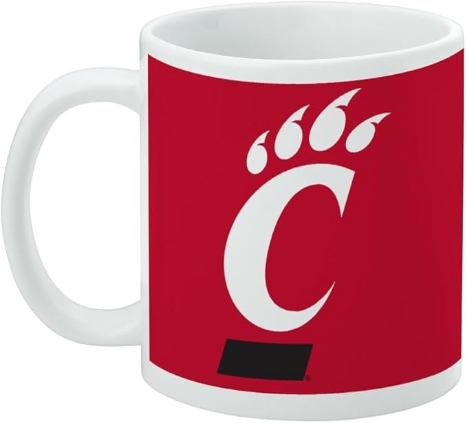 University of Cincinnati Primary Logo Ceramic Coffee Mug, Novelty Gift Mugs for Coffee, Tea and Hot Drinks, 11oz, White