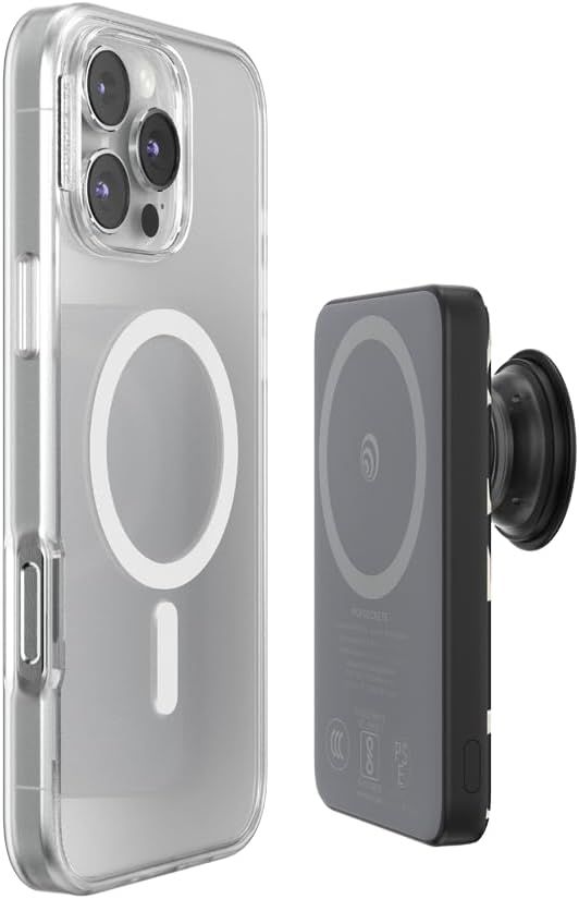 PopSockets PowerPack for MagSafe, Portable Phone Charger, Magnetic Wireless Portable Charger, 5000mAh - Pop n Lock