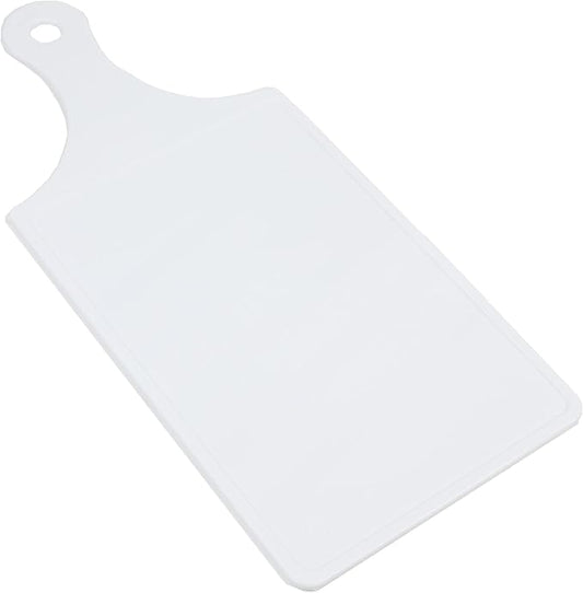 Chef Craft Plastic Cutting Board, 8 x 5 inch, 12 inch in length, White