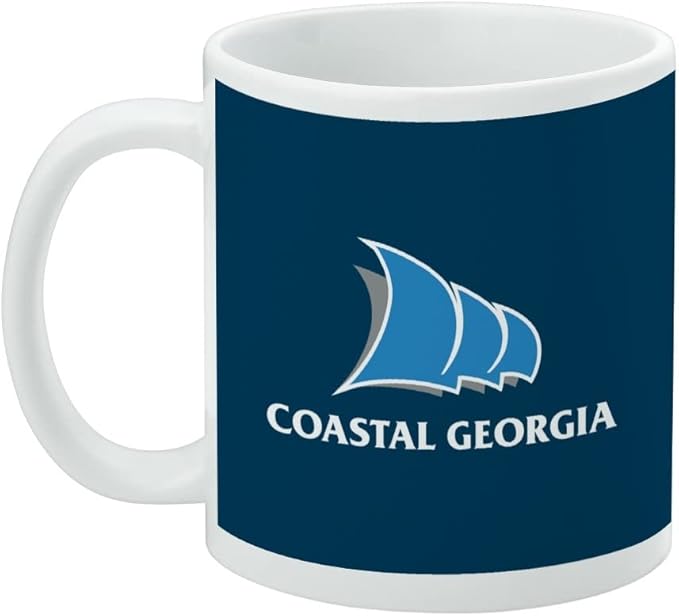 College of Coastal Georgia Primary Logo Ceramic Coffee Mug, Novelty Gift Mugs for Coffee, Tea and Hot Drinks, 11oz, White