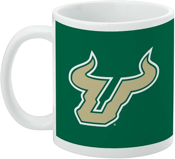 University of South Florida Primary Logo Ceramic Coffee Mug, Novelty Gift Mugs for Coffee, Tea and Hot Drinks, 11oz, White