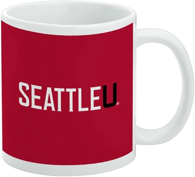 Seattle University Redhawks Logo Ceramic Coffee Mug, Novelty Gift Mugs for Coffee, Tea and Hot Drinks, 11oz, White