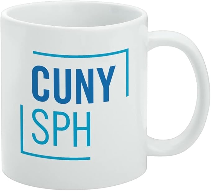 CUNY School of Public Health Primary Logo Ceramic Coffee Mug, Novelty Gift Mugs for Coffee, Tea and Hot Drinks, 11oz, White