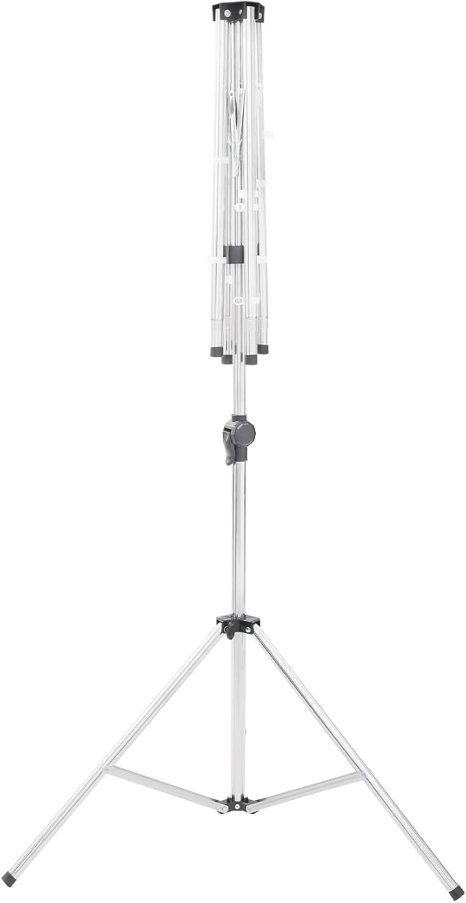 Foldable Clothes Drying Rack, X-Shaped Adjustable Laundry Rack with Hooks, Stainless Steel Drying Rack for Indoor Outdoor Use, Height 37.4-70.87 Inches