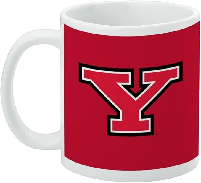 Youngstown State Primary Logo Ceramic Coffee Mug, Novelty Gift Mugs for Coffee, Tea and Hot Drinks, 11oz, White
