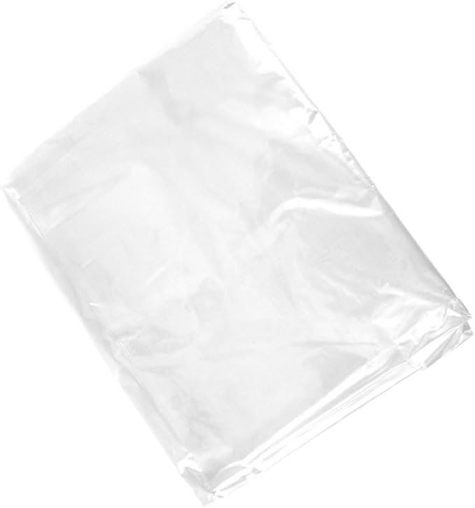 VICASKY 12pcs Clear Garment Rack Cover with Hanger Opening Transparent Dress Protectors Shoulder Protector Covers Disposable Clothing Storage Bags for Dry Cleaners and Home Use