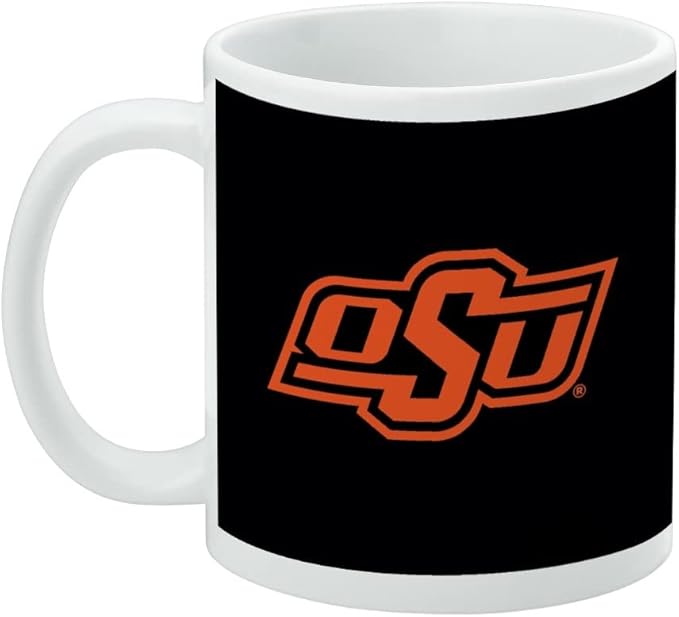 Oklahoma State University Cowboy Logo Ceramic Coffee Mug, Novelty Gift Mugs for Coffee, Tea and Hot Drinks, 11oz, White
