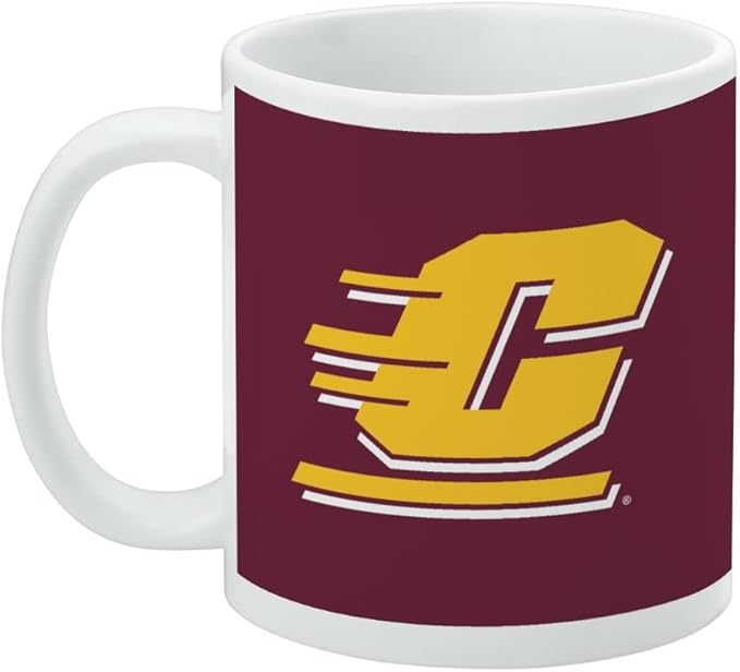 Central Michigan University Logo Ceramic Coffee Mug, Novelty Gift Mugs for Coffee, Tea and Hot Drinks, 11oz, White