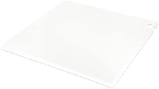 San Jamar CB242434WH Cut-N-Carry Co-Polymer Cutting Board, 24" Length x 24" Width x 3/4" Thick, White