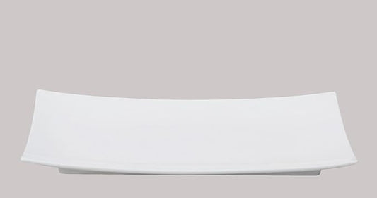 Bone China Square Shape, Elegance White Rectangular Platter 9" x 5", Set of 2 Pieces