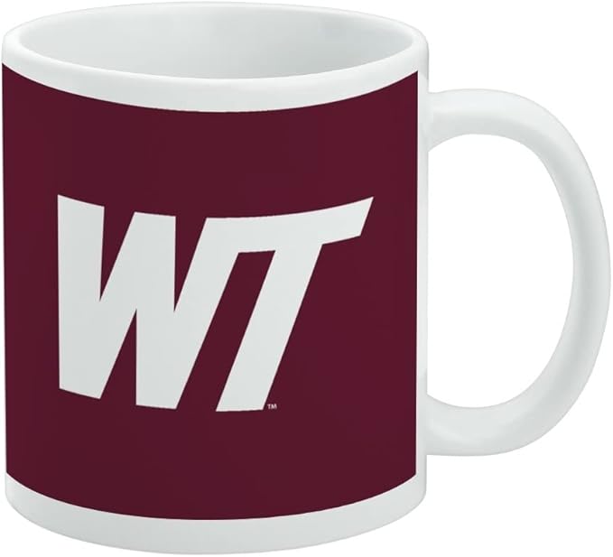 West Texas A&M Primary Logo Ceramic Coffee Mug, Novelty Gift Mugs for Coffee, Tea and Hot Drinks, 11oz, White