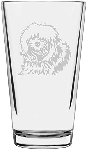 Tibetan Terrier Custom Personalized Dog Themed Etched All Purpose 16oz Pint Glass