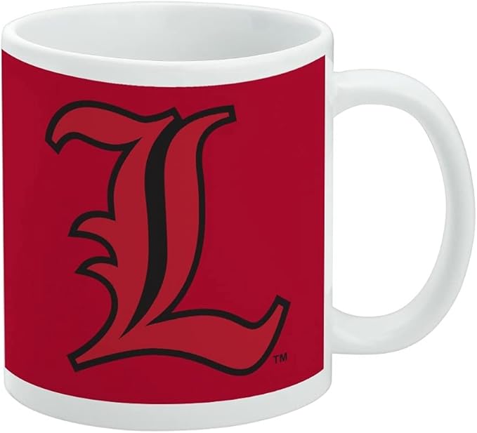 University of Louisville Primary Logo Ceramic Coffee Mug, Novelty Gift Mugs for Coffee, Tea and Hot Drinks, 11oz, White