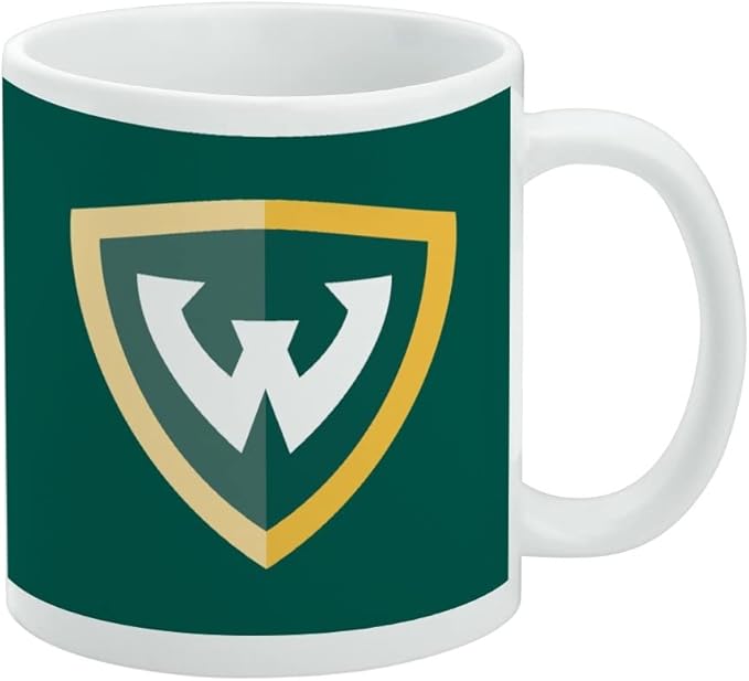 Wayne State University Primary Logo Ceramic Coffee Mug, Novelty Gift Mugs for Coffee, Tea and Hot Drinks, 11oz, White