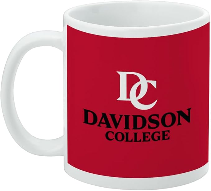 Davidson University Primary Logo Ceramic Coffee Mug, Novelty Gift Mugs for Coffee, Tea and Hot Drinks, 11oz, White