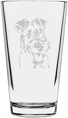 Wire Fox Terrier Custom Personalized Dog Themed Etched All Purpose 16oz Pint Glass