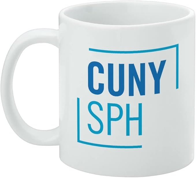 CUNY School of Public Health Primary Logo Ceramic Coffee Mug, Novelty Gift Mugs for Coffee, Tea and Hot Drinks, 11oz, White