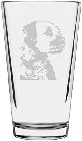 Border Terrier Custom Personalized Dog Themed Etched All Purpose 16oz Pint Glass