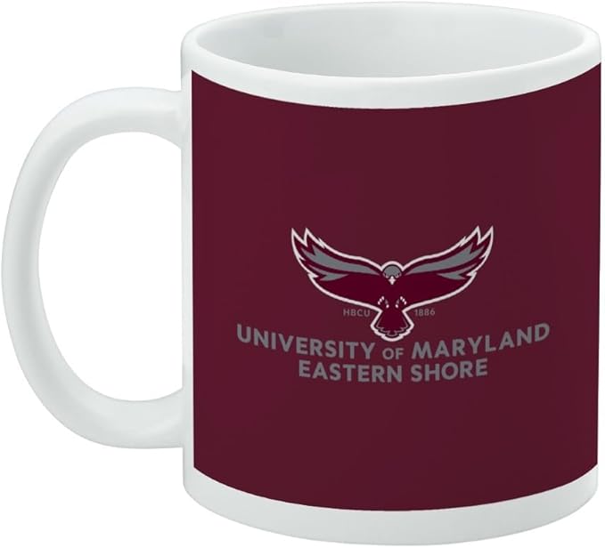 University of Maryland Eastern Shore Primary Logo Ceramic Coffee Mug, Novelty Gift Mugs for Coffee, Tea and Hot Drinks, 11oz, White