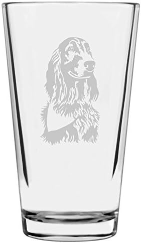 Irish Setter Dog Themed Etched All Purpose 16oz Pint Glass