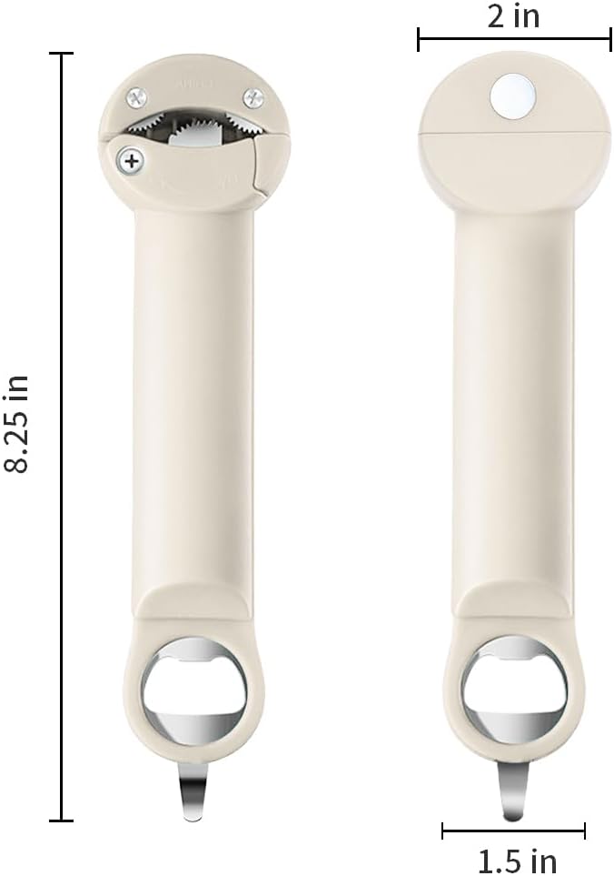 Jar Opener Bottle Opener Lid Opener Can Opener for Weak Hands, Arthritic Hands, Seniors,Low Strength and Children with Beer Opener