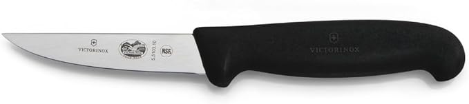 Victorinox Fibrox 4-Inch Boning Knife with Straight Edge and Black Handle